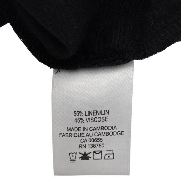 Reitmans black long sleeve linen blend button down shirt size XL NWT - Picture 5 of 5